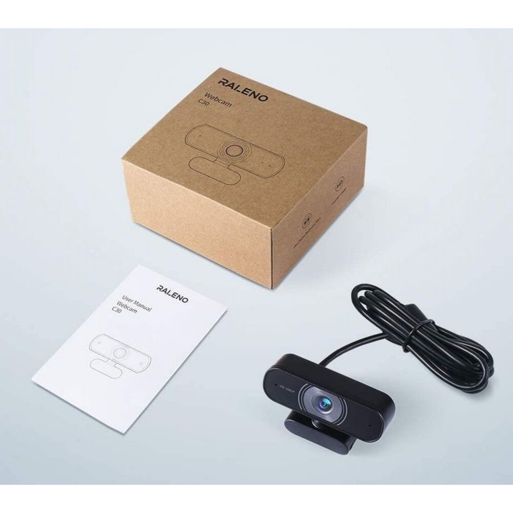 1080p Full HD USB Webcam Dual Microphones 80° Wide Angle PC Mac Laptop